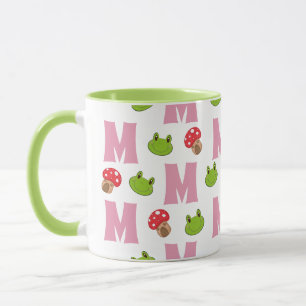 Mug Motif Monogramme de champignon de grenouille
