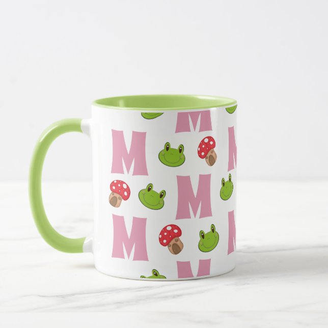 Mug Motif Monogramme de champignon de grenouille (Gauche)