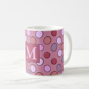 Mug Motif Monogramme Rose Tacheté Mignon