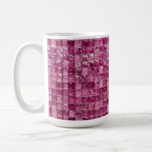 Mug Motif mosaïque rose