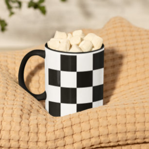 Mug Motif noir et blanc vérifié