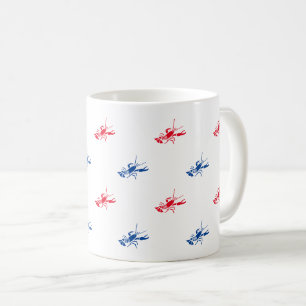 Mug Motif patriotique de homard rouge blanc bleu