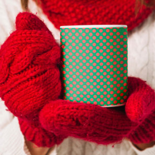 Mug Motif Pois Festif rouge et vert