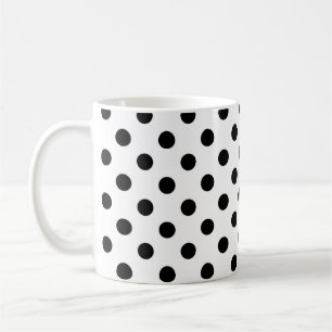 Mug Motif Pois noir sur Arrière - plan blanc