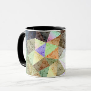 Mug Motif polygonal en marbre
