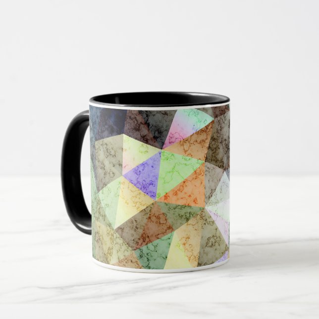 Mug Motif polygonal en marbre (Devant gauche)