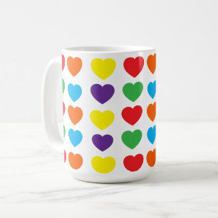 Mug Motif Rainbow Hearts