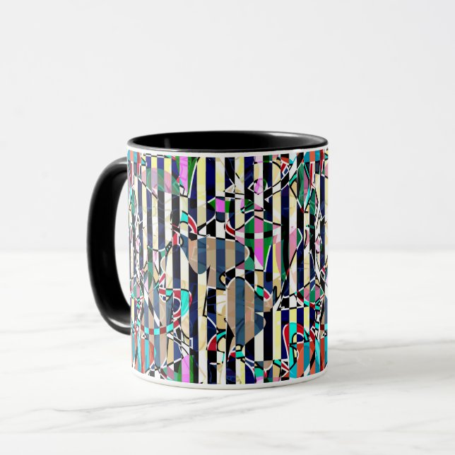 Mug motif rayé Abstrait (Devant gauche)