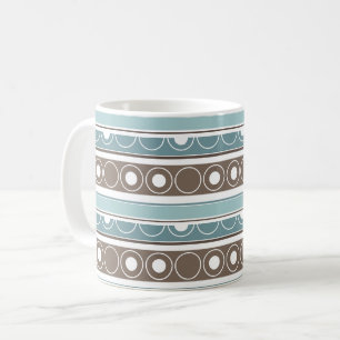 Mug Motif rayé avec des cercles et des anneaux style r