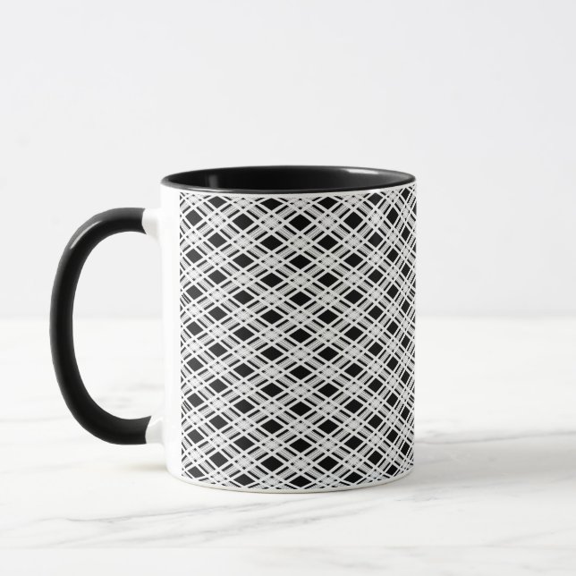 Mug Motif rayé de plaid (Gauche)