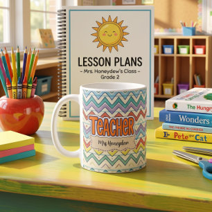 Mug Motif rétro scolaire pour enseignant 