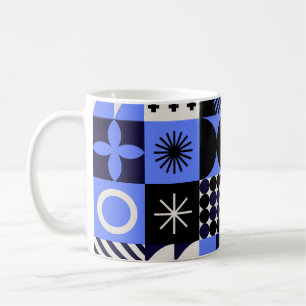Mug Motif rétrofuturiste Gras Géométrique Bauhaus