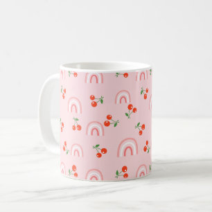 Mug Motif rose arc-en-ciel cerise