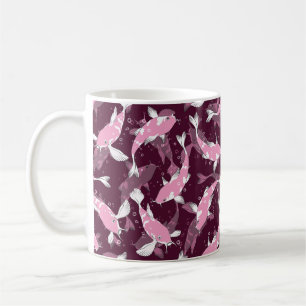 Mug Motif rose et violet - Koi Fish