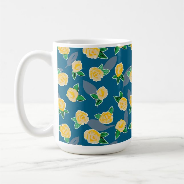 Mug Motif rose jaune (Gauche)