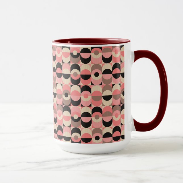 Mug Motif rose moderne de la moitié du siècle (Droite)