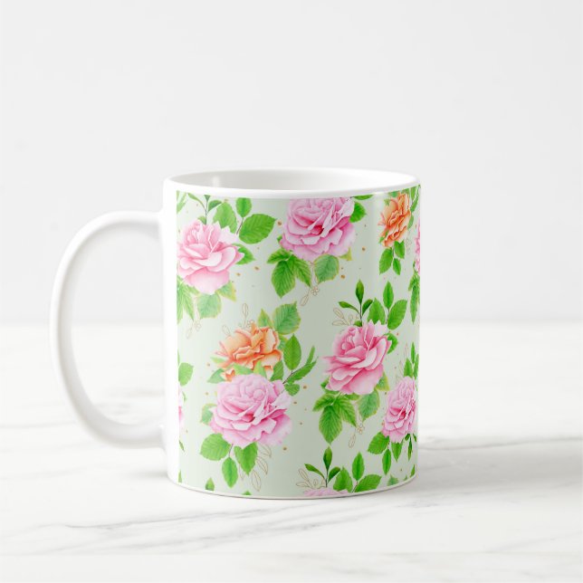 Mug Motif Roses Roses Fleurs (Gauche)