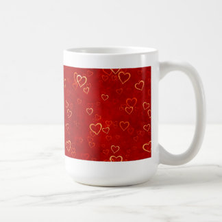 Mug motif rouge de coeurs