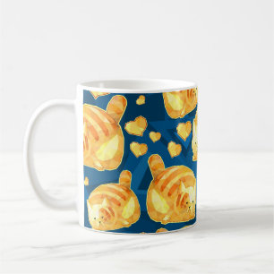 Mug Motif sans couture avec de mignons chats en carica
