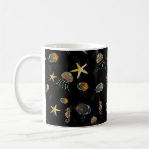 Mug Motif sans couture avec de mignons poissons décora