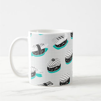Mug Motif sans couture avec des sushis nigiri