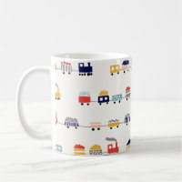 Motif sans couture avec des trains de couleurs mig
