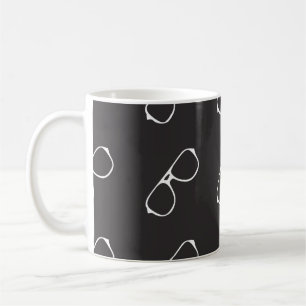 Mug Motif sans couture avec lunettes dessinées à la ma