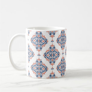 Mug Motif sans couture bleu et orange. Vinta