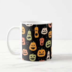 Mug Motif sans couture citrouille Halloween. Retrait à