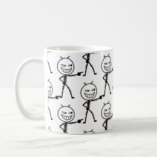 Mug Motif sans couture de dessin de bonhomme allumette