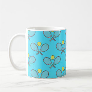 Mug Motif sans couture de tennis - Raquette et balle s