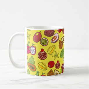 Mug Motif sans couture dessinée à la main avec exotiqu