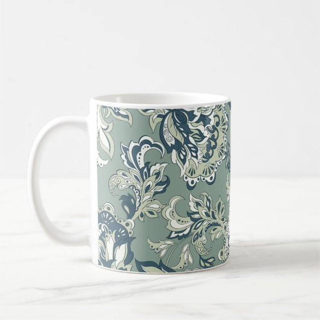 Mug motif sans couture fleurie ethnique. batik folklor (Gauche)