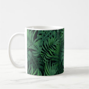 Mug Motif sans couture vert nuit tropicale
