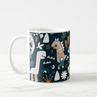 Mug Motif sans soudure enfant avec dinosaure dessiné à