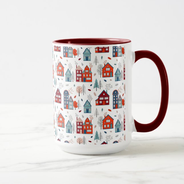 Mug Motif scandinave d'art populaire de Chambre (Droite)