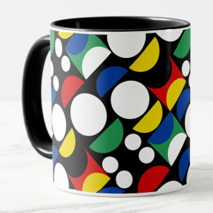 Mug Motif scandinave noir du Bauhaus du milieu du sièc