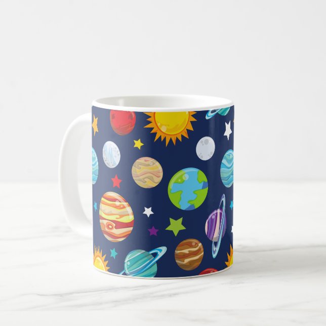 Mug Motif spatial, Planètes, Étoiles, Cosmos, Galaxie (Devant gauche)
