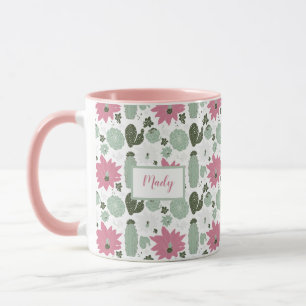 Mug Motif Succulent Cactus Cute Avec Nom