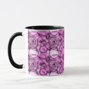 Mug Motif Tie and Dye Tourbillon Rose et Blanc