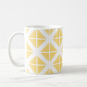 Mug Motif triangle à la mode jaune