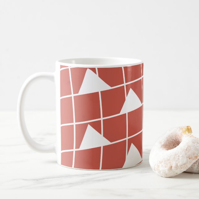 Mug Motif triangle de vérifications géométriques (Avec donut)