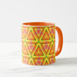 Mug Motif Triangle Jaune Doré