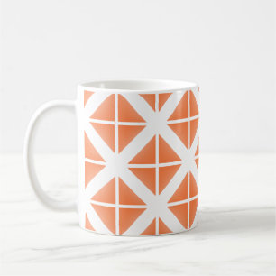 Mug Motif triangle Orange tendance