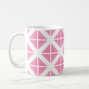 Mug Motif triangle rose tendance