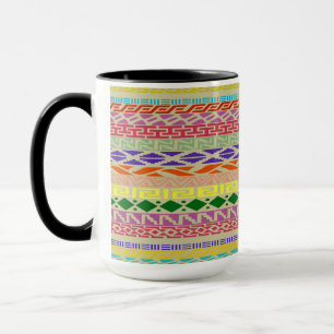 Mug Motif tribal coloré