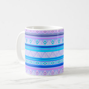 Mug motif tribal ethnique géométrique d'Amérindien