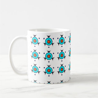 Mug Motif Tribal Turquoise