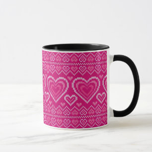 Mug Motif tricoté par Saint-Valentin 2