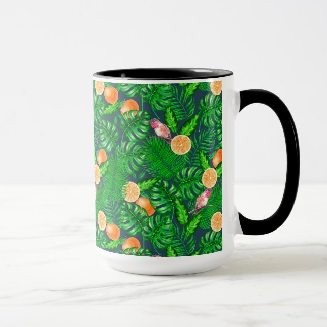 Mug Motif tropical, colibris (Droite)